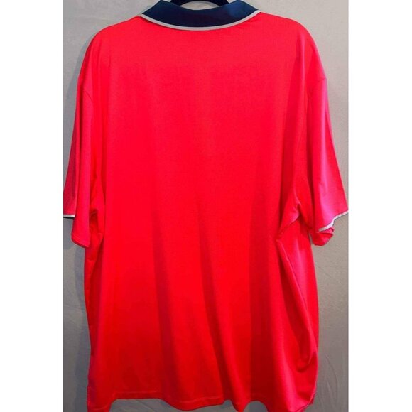 Adidas Mens 2XL ClimaCool Dri-Fit Reflective Pink Short Sleeve Polo Loose Fit - Picture 4 of 6